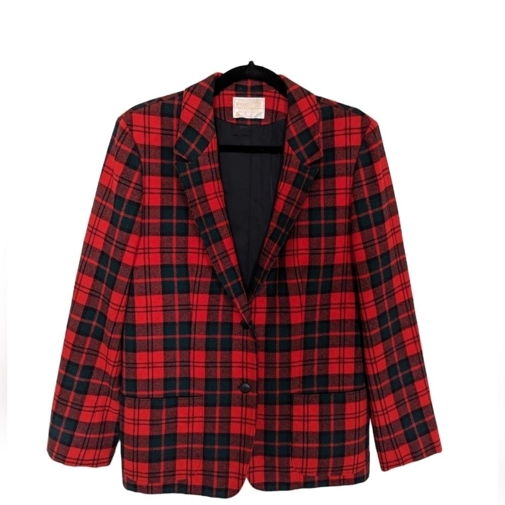 Pendleton vintage plaid wool blazer sz M